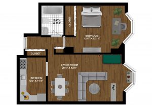 One Bedroom Floorplan Gold Coast